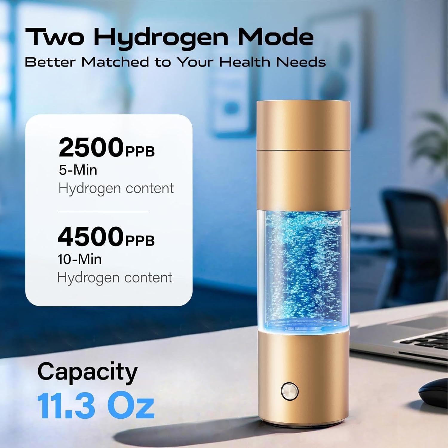 Generador de Agua de Hidrógeno WIOMXO 320ML - Ionizador Portátil