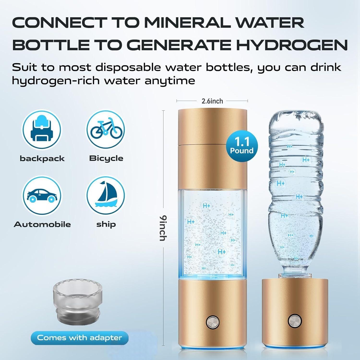 Generador de Agua de Hidrógeno WIOMXO 320ML - Ionizador Portátil