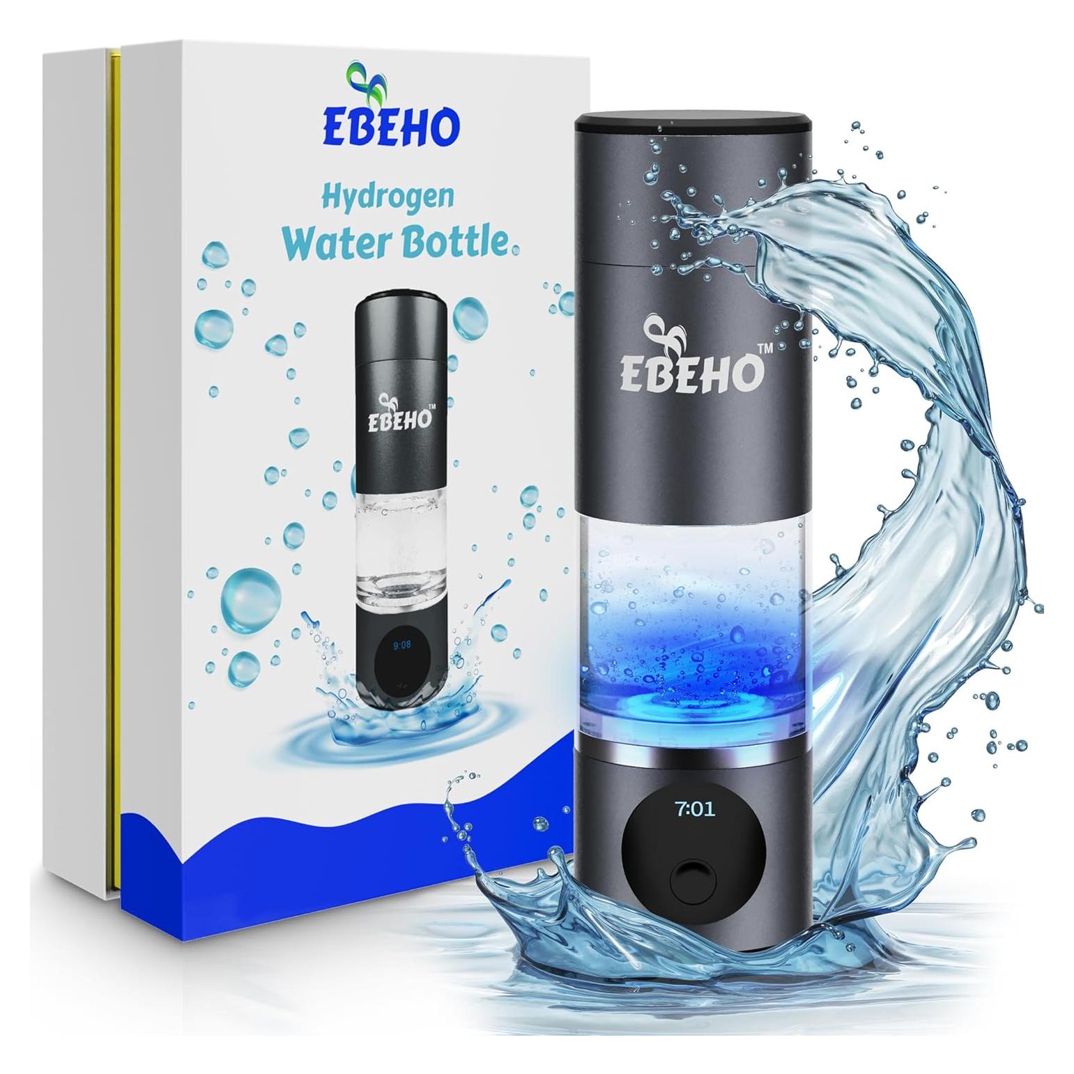 Botella Generadora de Agua de Hidrógeno EBEHO 230ml 5000+PPB