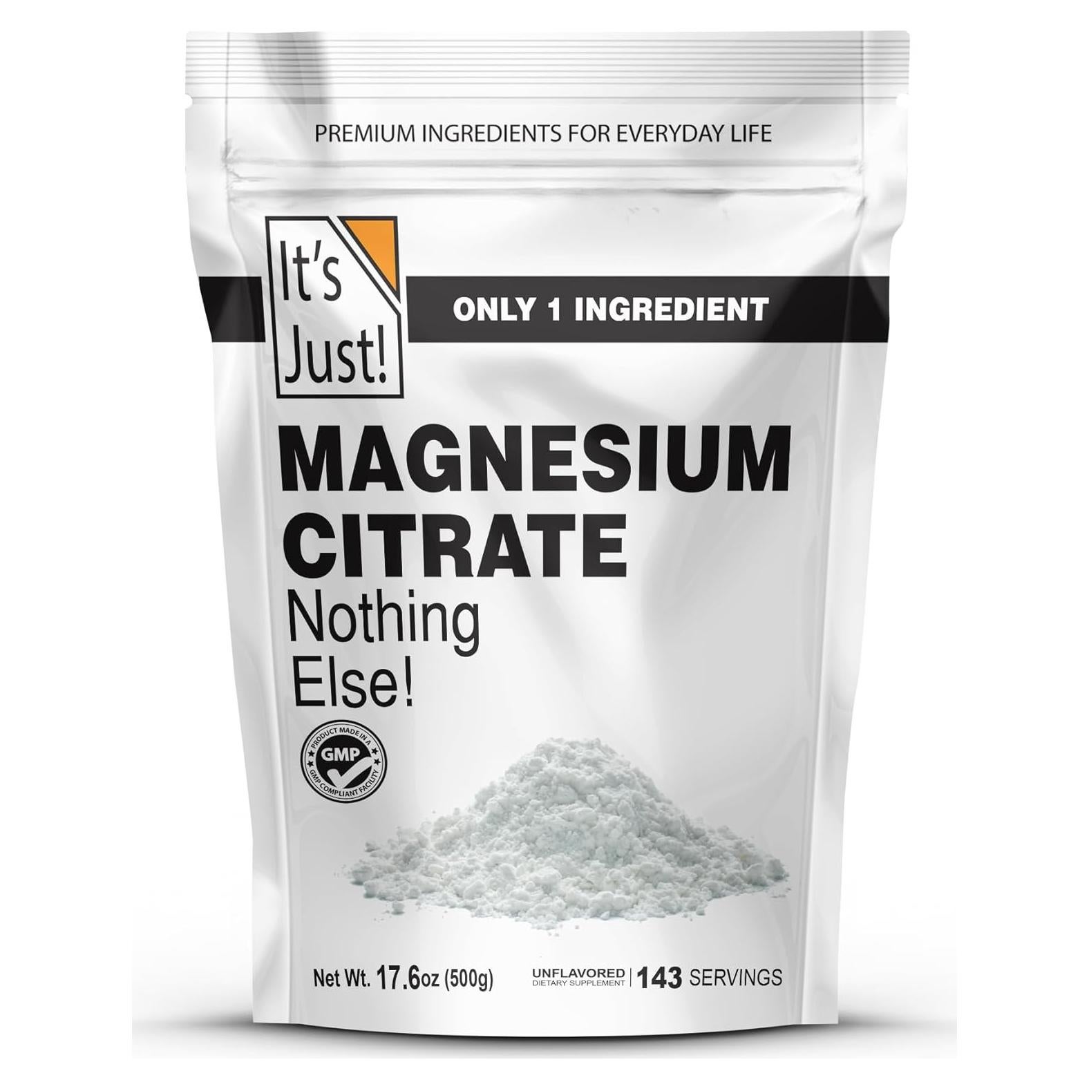 Polvo de Citrato de Magnesio Es Solo 500g - Suplemento Sin Sabor