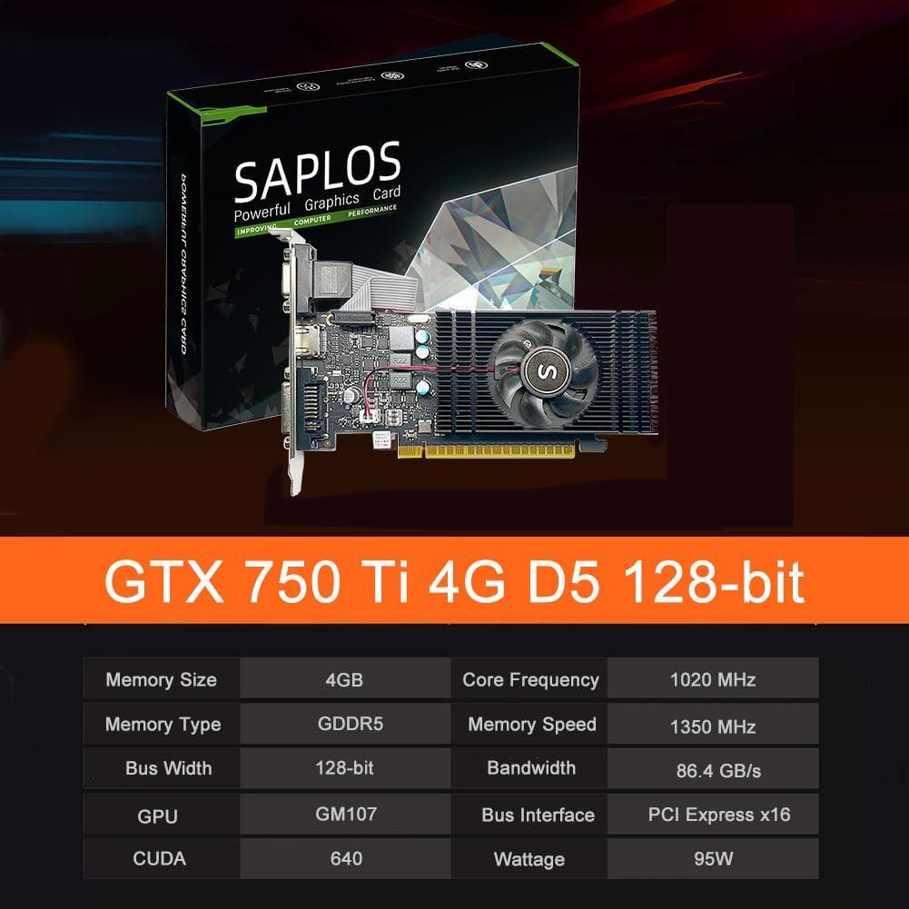Tarjeta Gráfica GeForce GTX 750 Ti 4GB GDDR5 PCIe