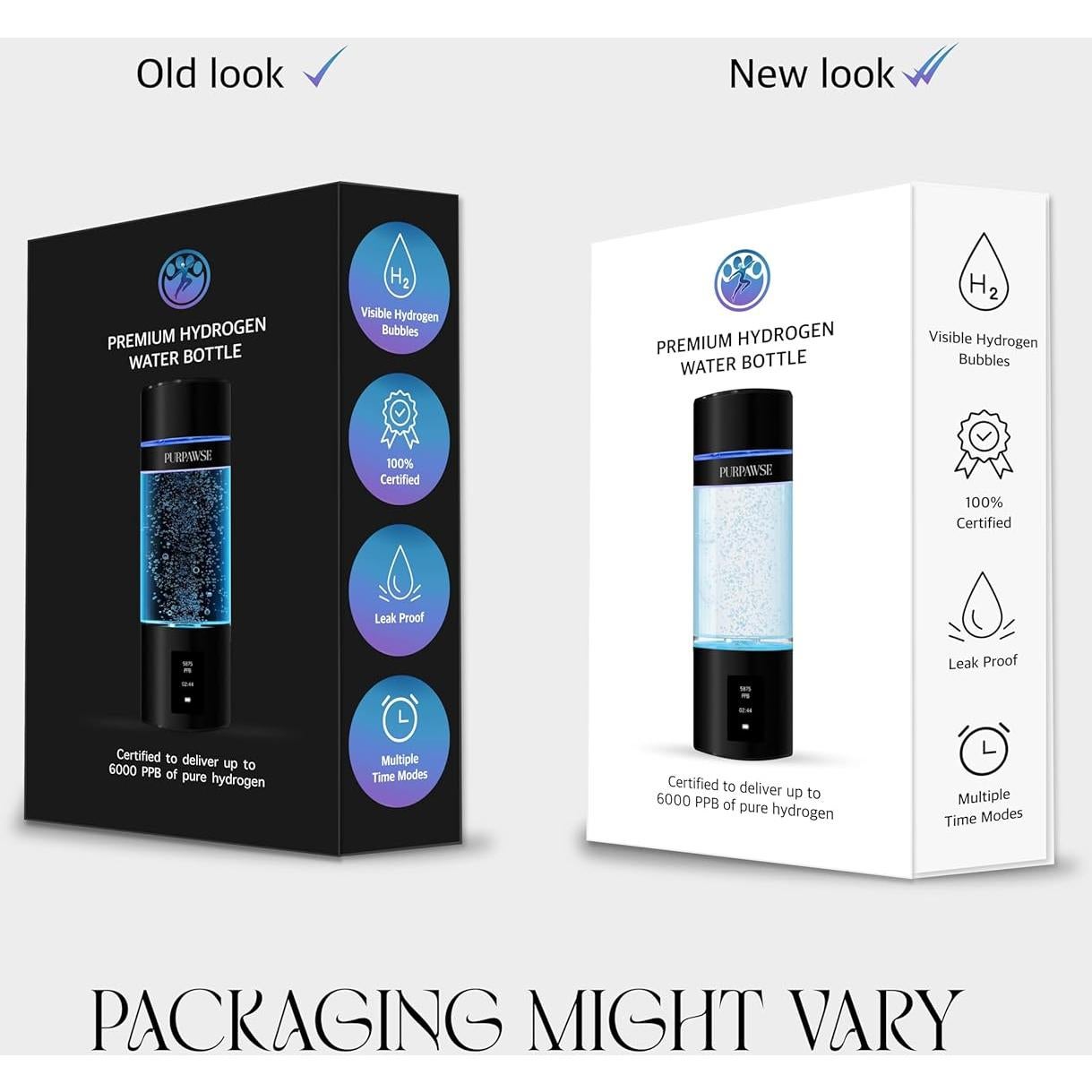 Generador de Agua Hidrógeno Purpawse Premium 6000 PPB Portátil