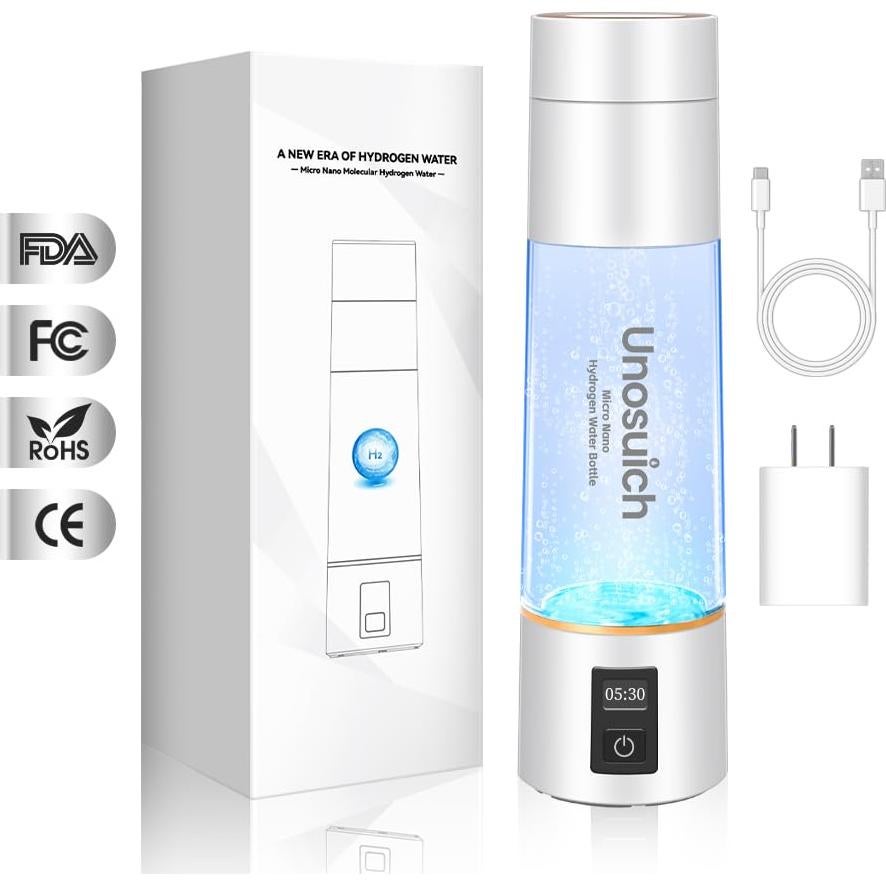 Botella de Agua de Hidrógeno Unosuich HWB-68, 270ml Recargable