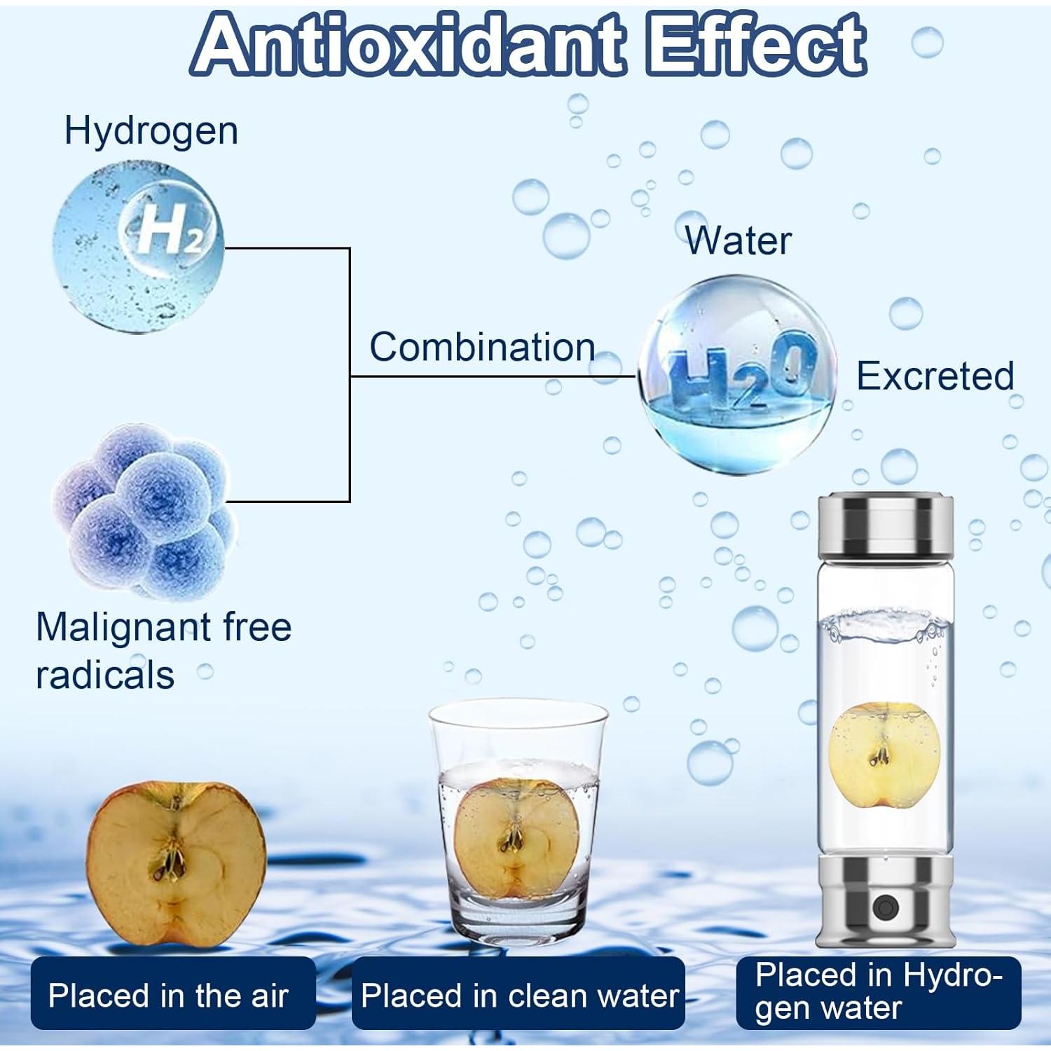 Generador de Agua de Hidrógeno Portátil 443 - 5cm, 380g