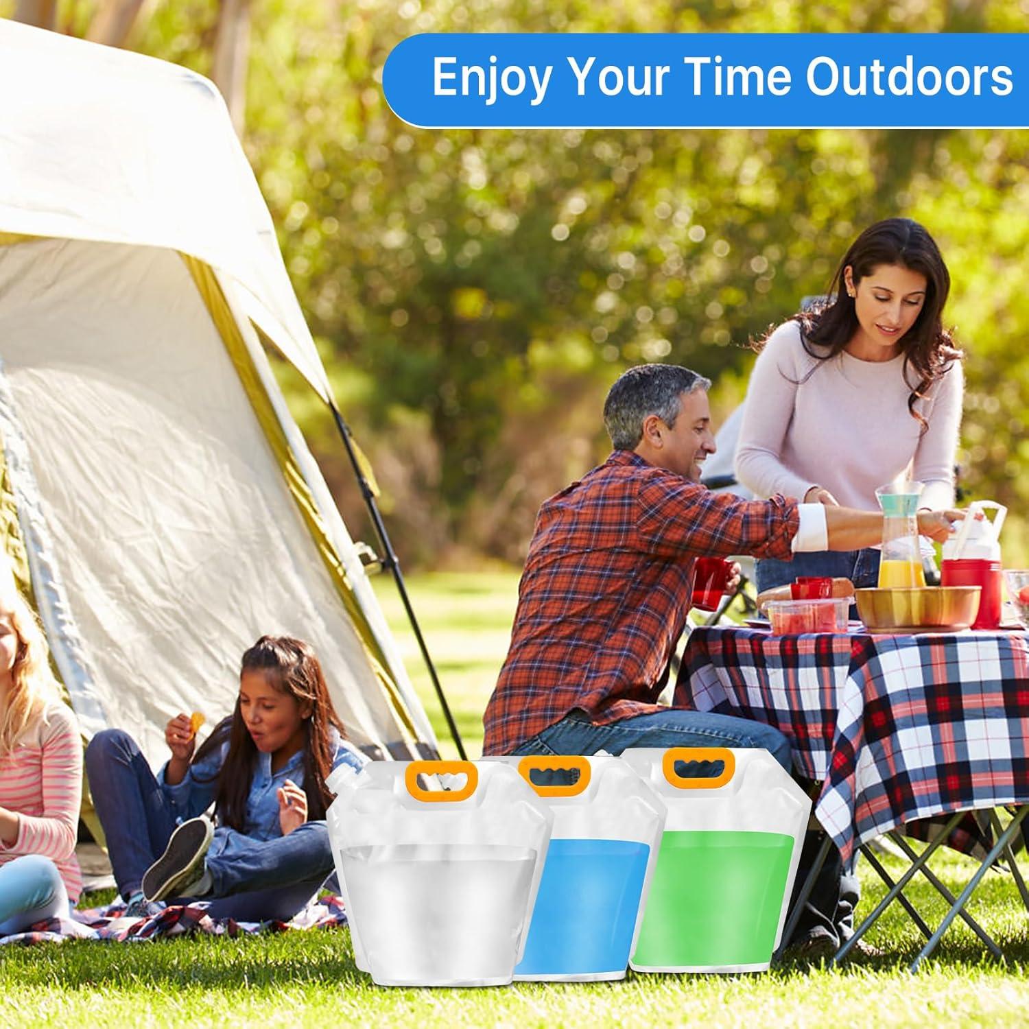 Paquete de 12 bolsas colapsables Aemygo 5L para agua