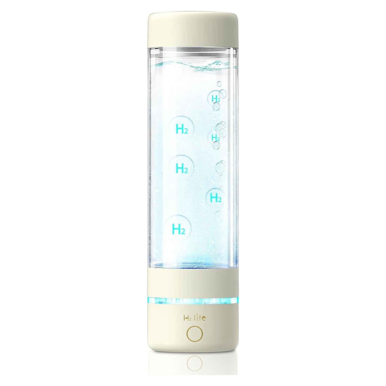 Botella de Agua de Hidrógeno H2 LIFE 3000 ppb Portátil Beige