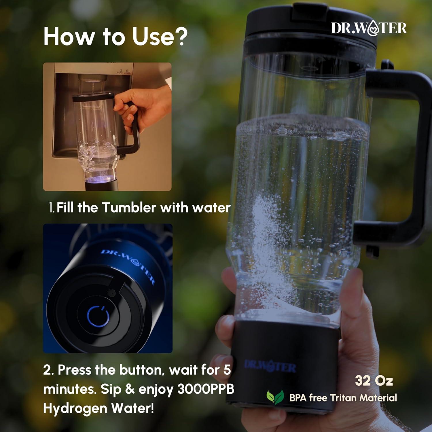 Botella de Agua de Hidrógeno Dr. Water 32oz - Generador H2
