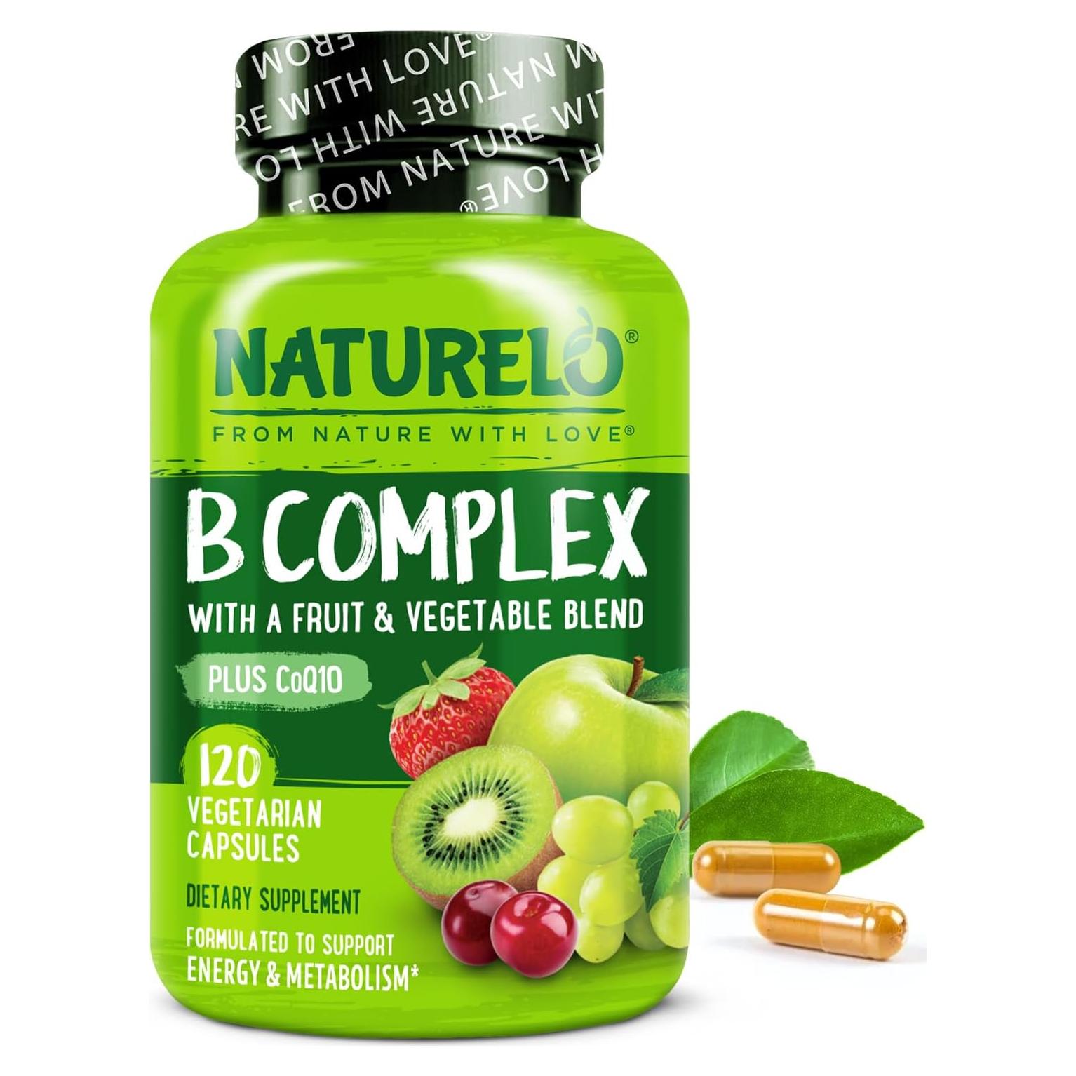NATURELO Complejo de Vitaminas B Vegano 120 Cápsulas