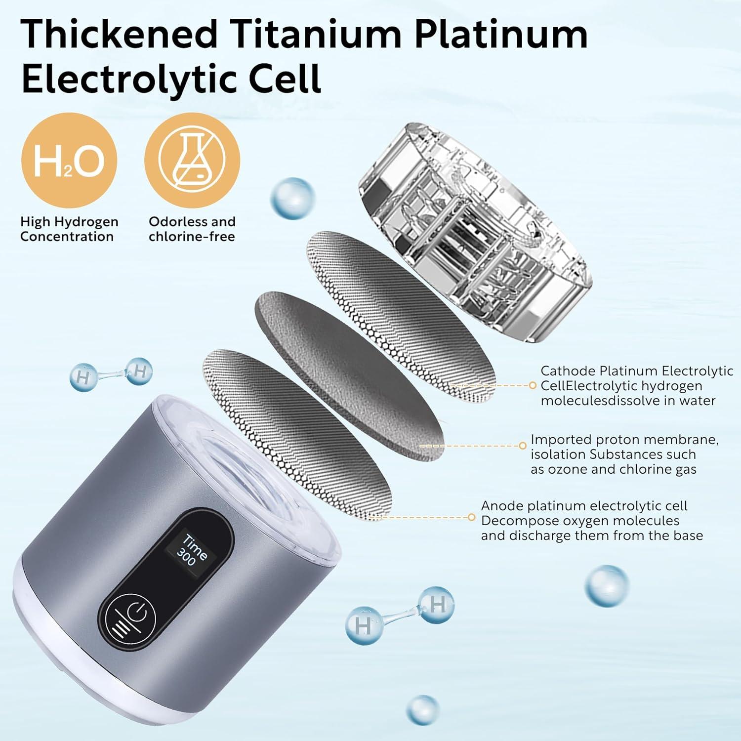 Botella de Agua de Hidrógeno Yixuan 8oz con Pantalla LED