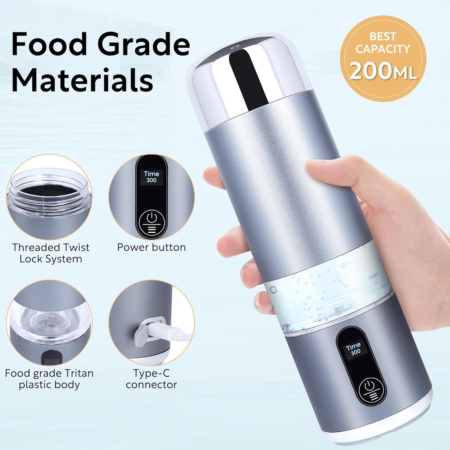 Botella de Agua de Hidrógeno Yixuan 8oz con Pantalla LED