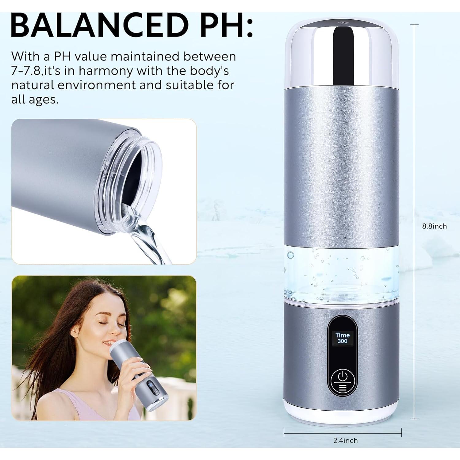 Botella de Agua de Hidrógeno Yixuan 8oz con Pantalla LED