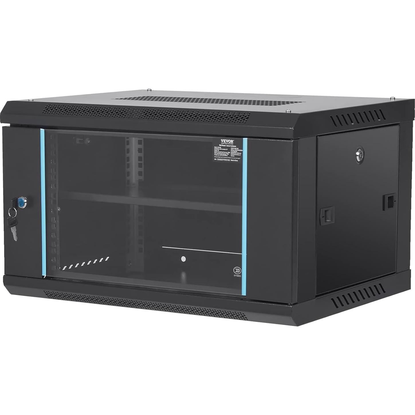 Gabinete de Servidor VEVOR 6U Montado en Pared 39.37 cm