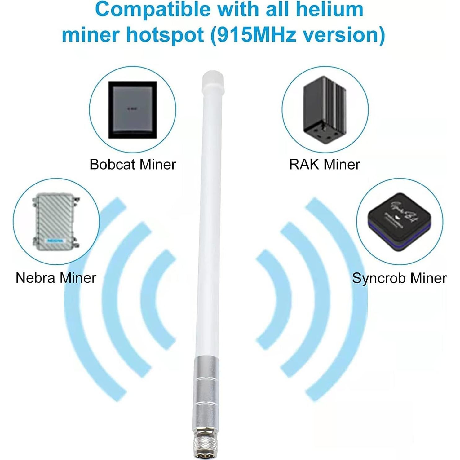 Antena Fibra de Vidrio Slinkdsco 915MHz 5.8dBi 40cm con Cable 6m