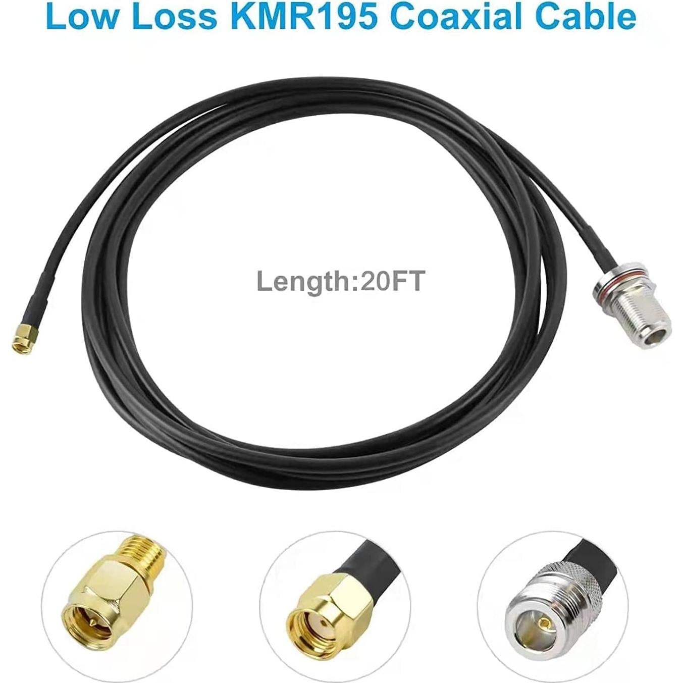 Antena Fibra de Vidrio Slinkdsco 915MHz 5.8dBi 40cm con Cable 6m