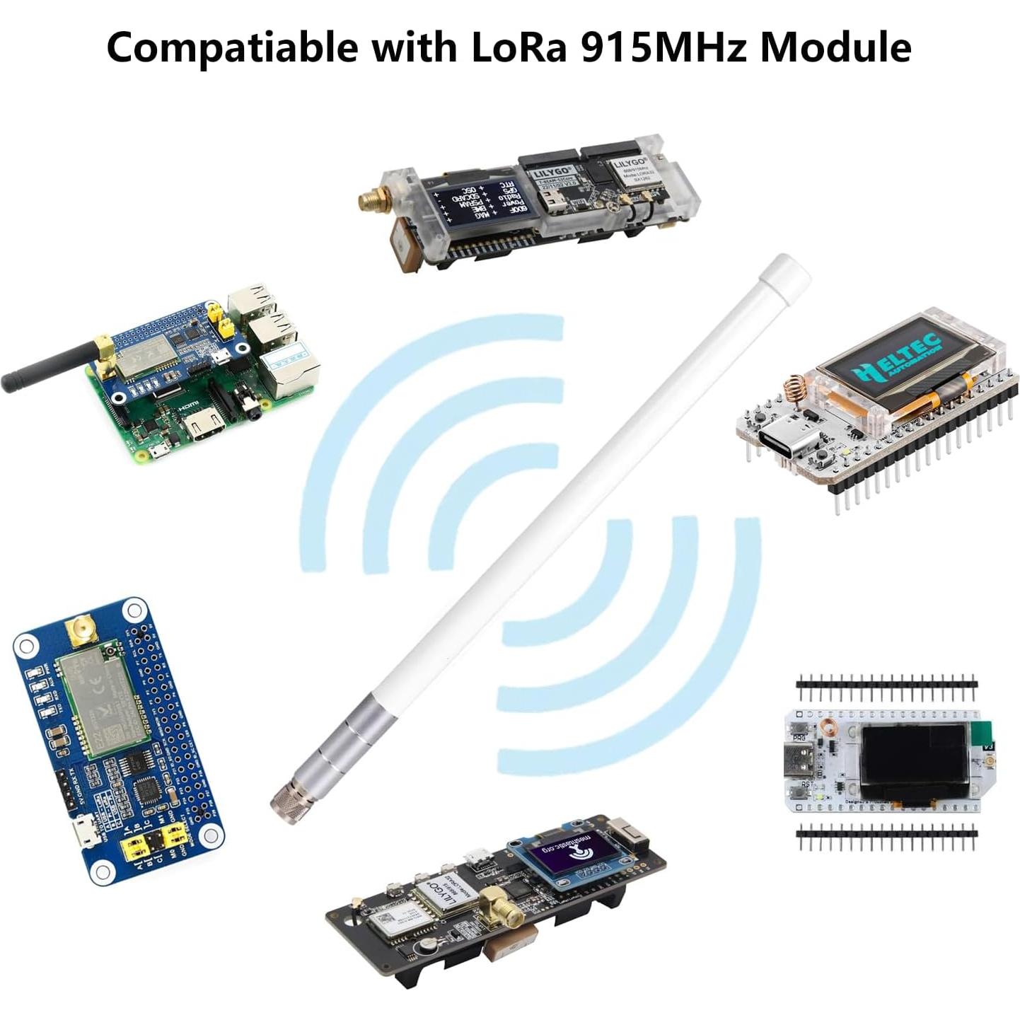 Antena Fibra de Vidrio Slinkdsco 915MHz 5.8dBi 40cm con Cable 6m