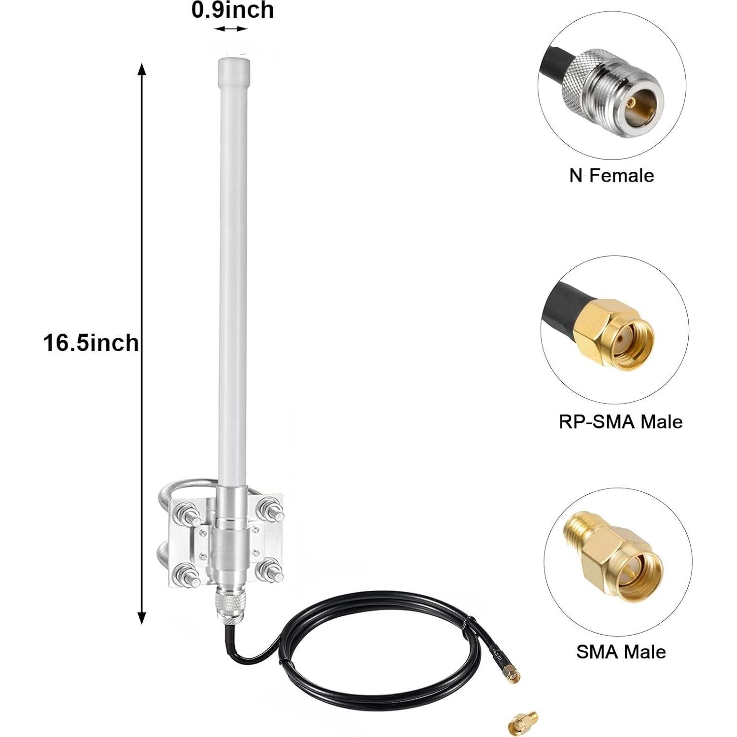 Antena Lora 915MHz 5.8dBi con Cable de 3m para Helium Hotspot