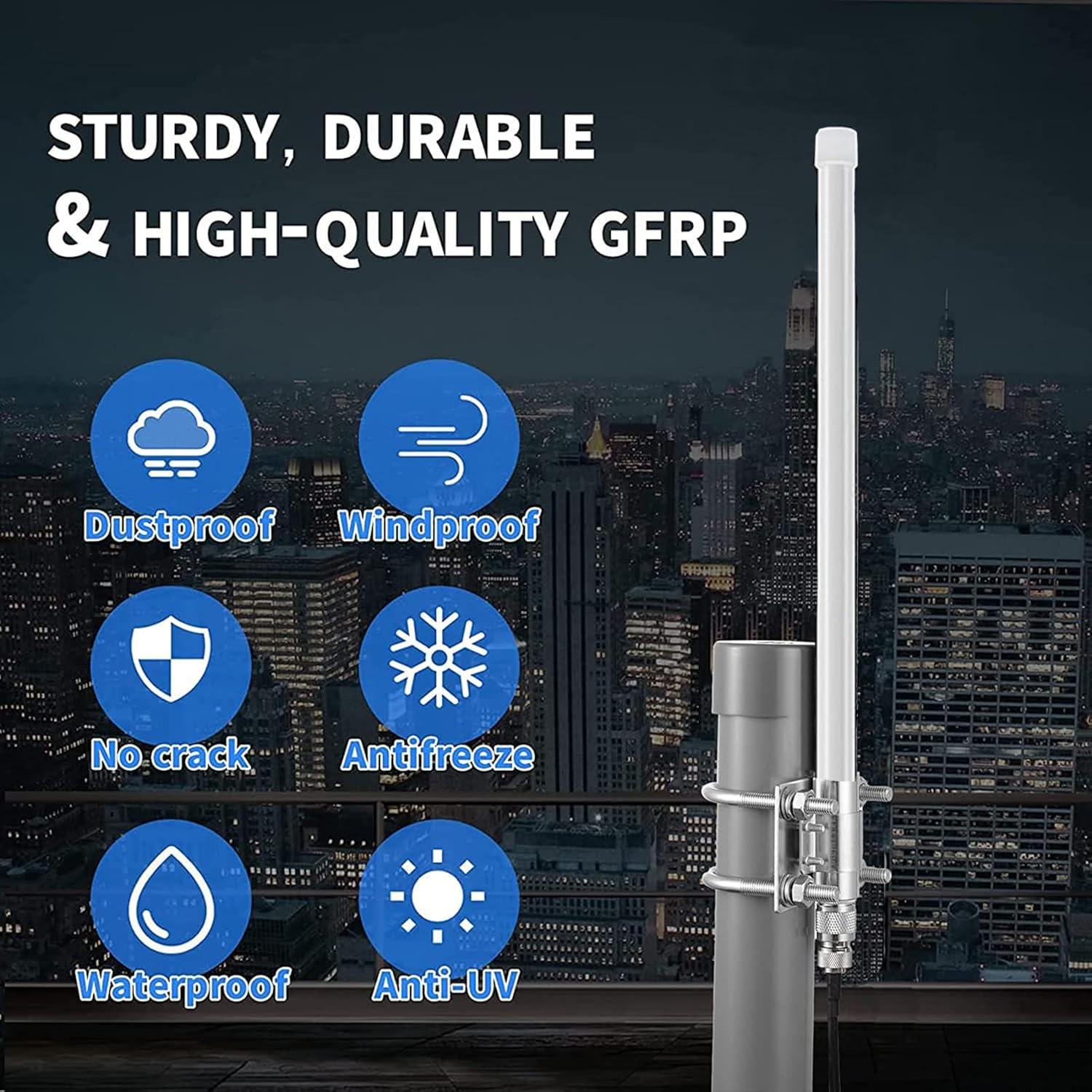 Antena Lora 915MHz 5.8dBi con Cable de 3m para Helium Hotspot