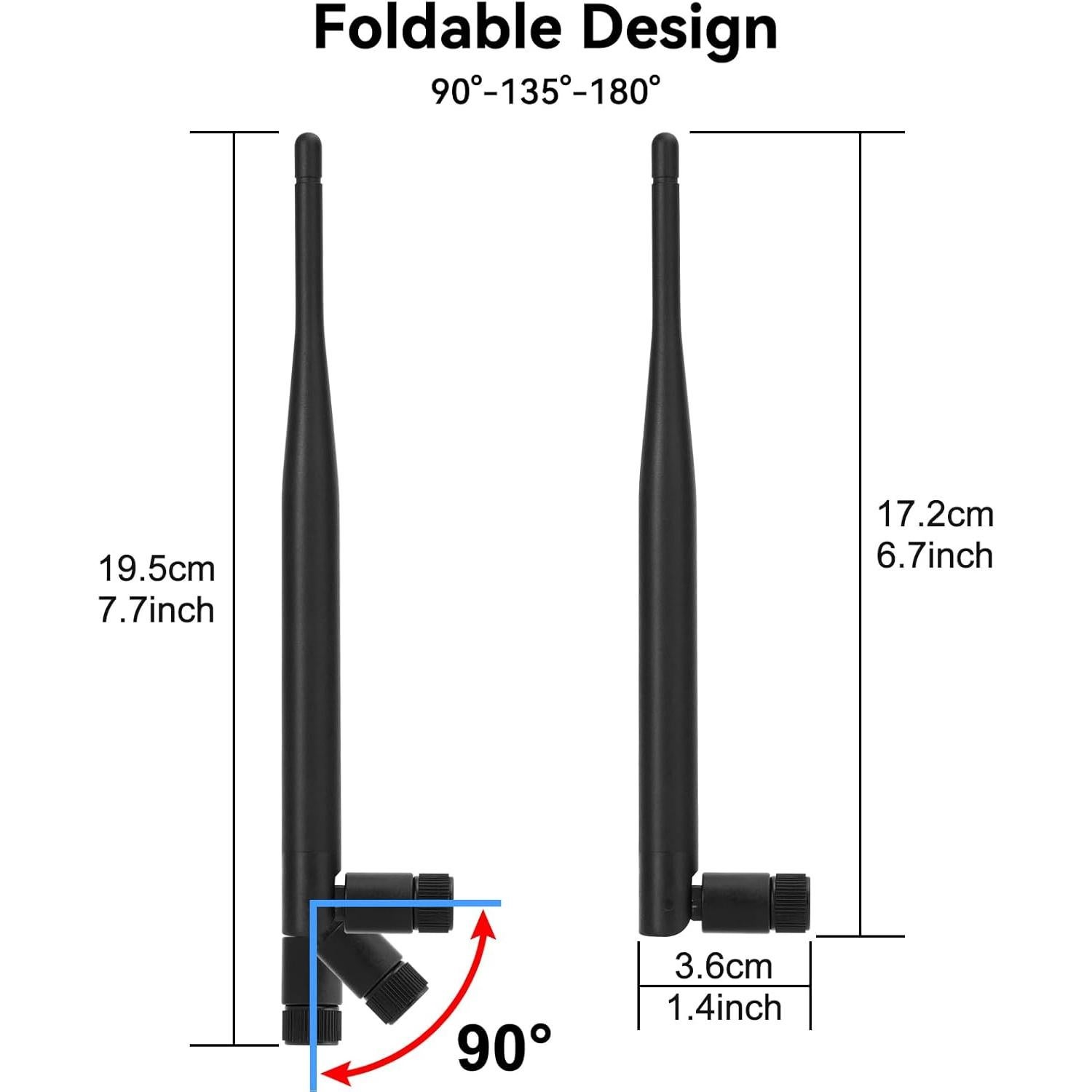 Paquete de 2 Antenas LoRa 915MHz YELUFT 5dBi Omni-Direccional