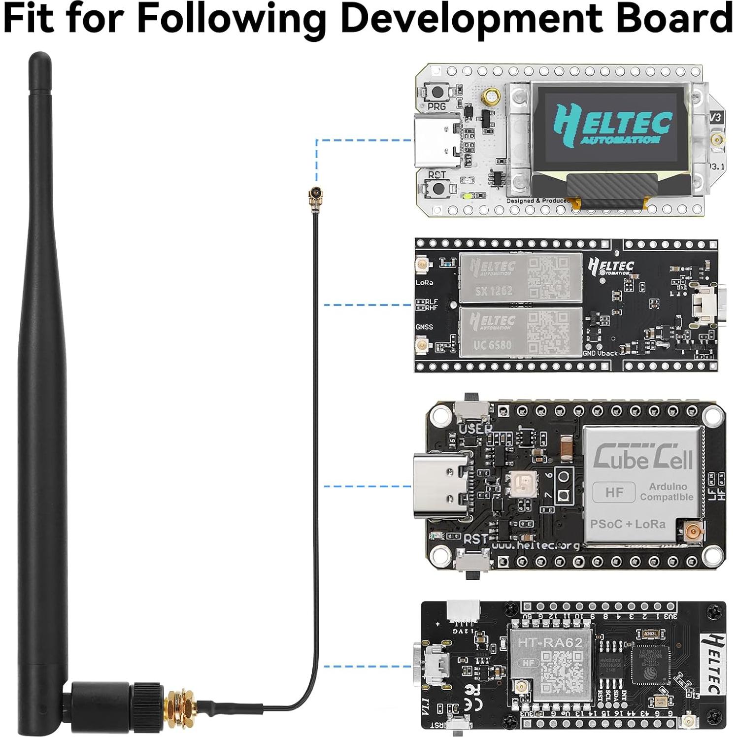 Paquete de 2 Antenas LoRa 915MHz YELUFT 5dBi Omni-Direccional