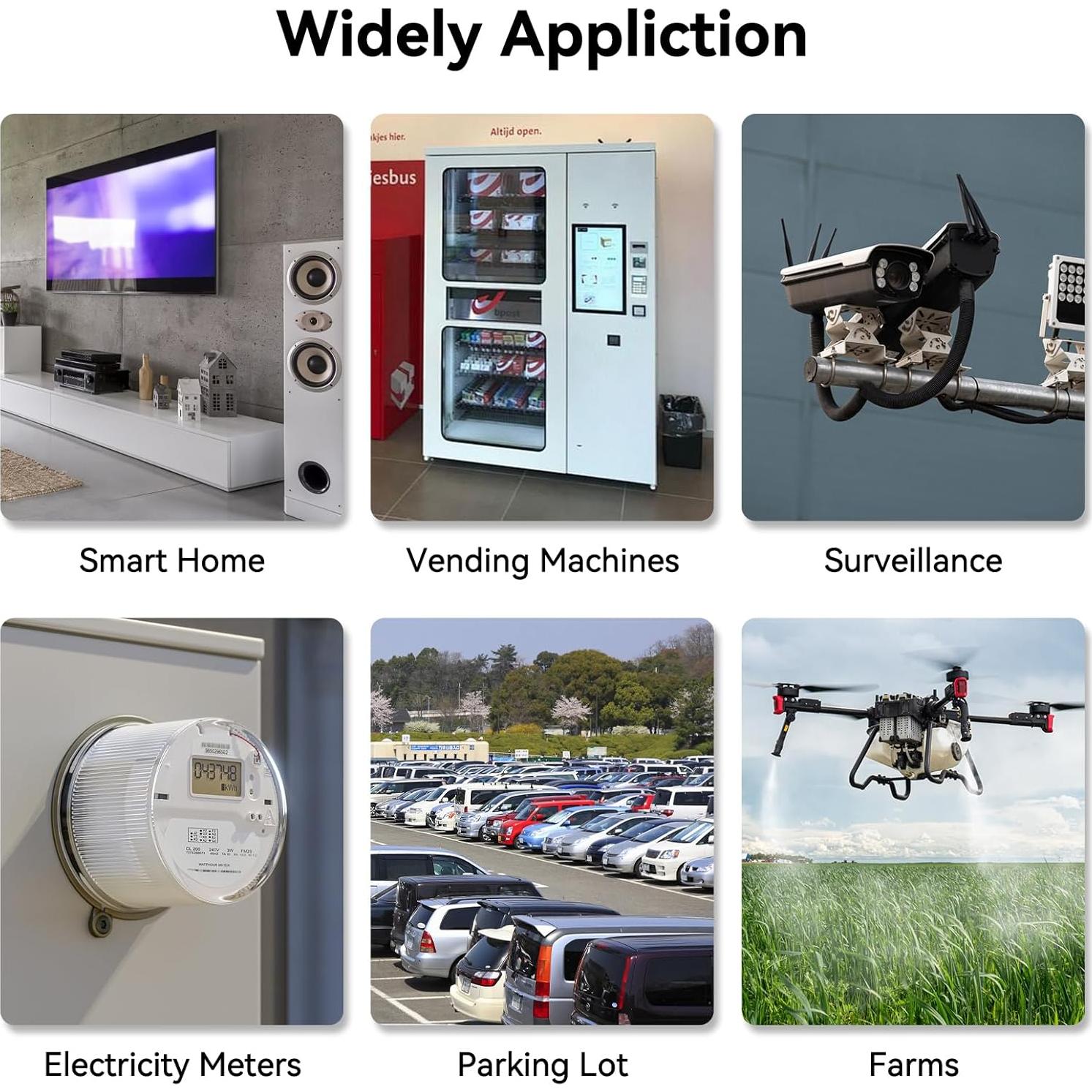 Paquete de 2 Antenas LoRa 915MHz YELUFT 5dBi Omni-Direccional