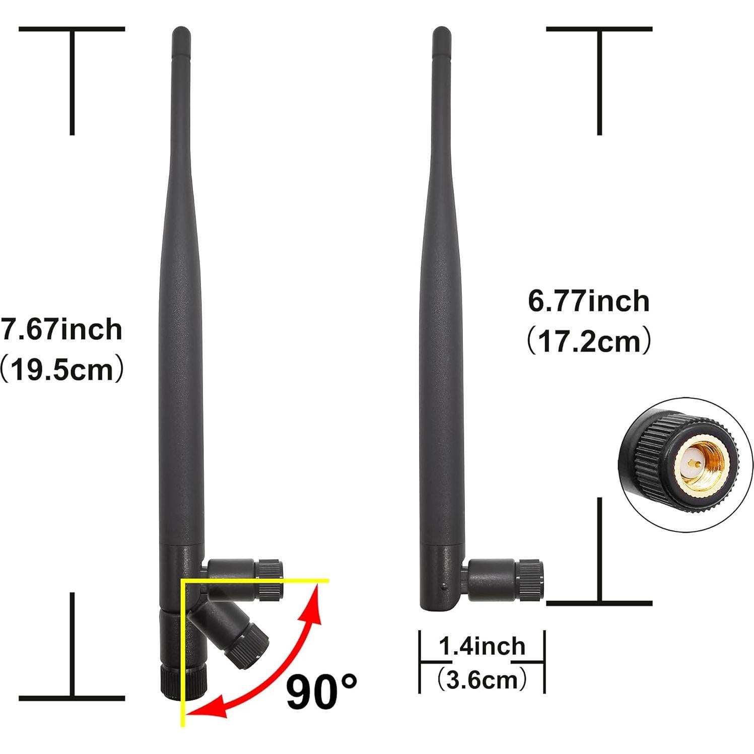 Antena LoRa 915MHz Tenmory 3dBi Omni + 2 Cables IPX 15cm