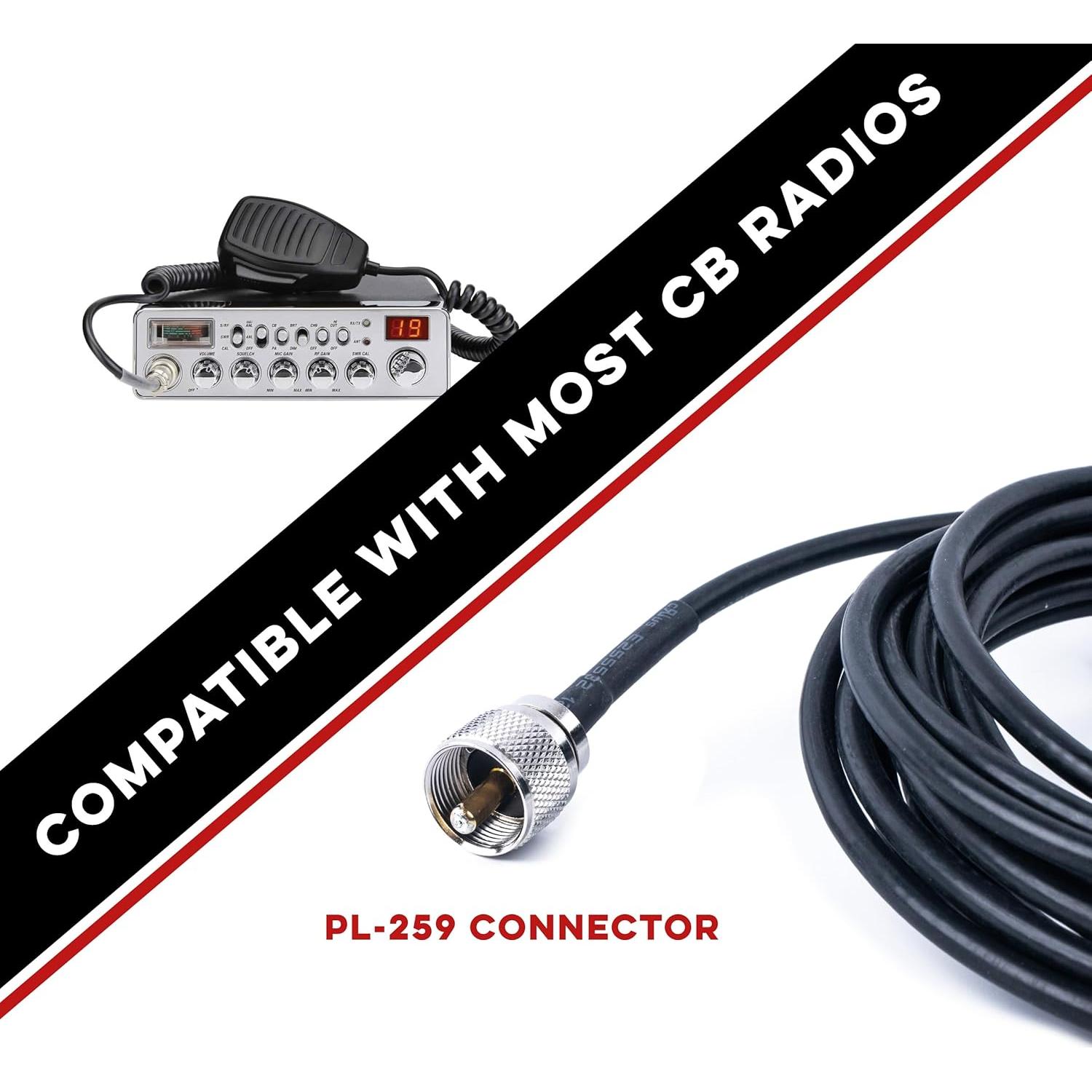 Antena CB Nagoya CB-72 71 cm con Montaje Magnético y Cable 5.5 m