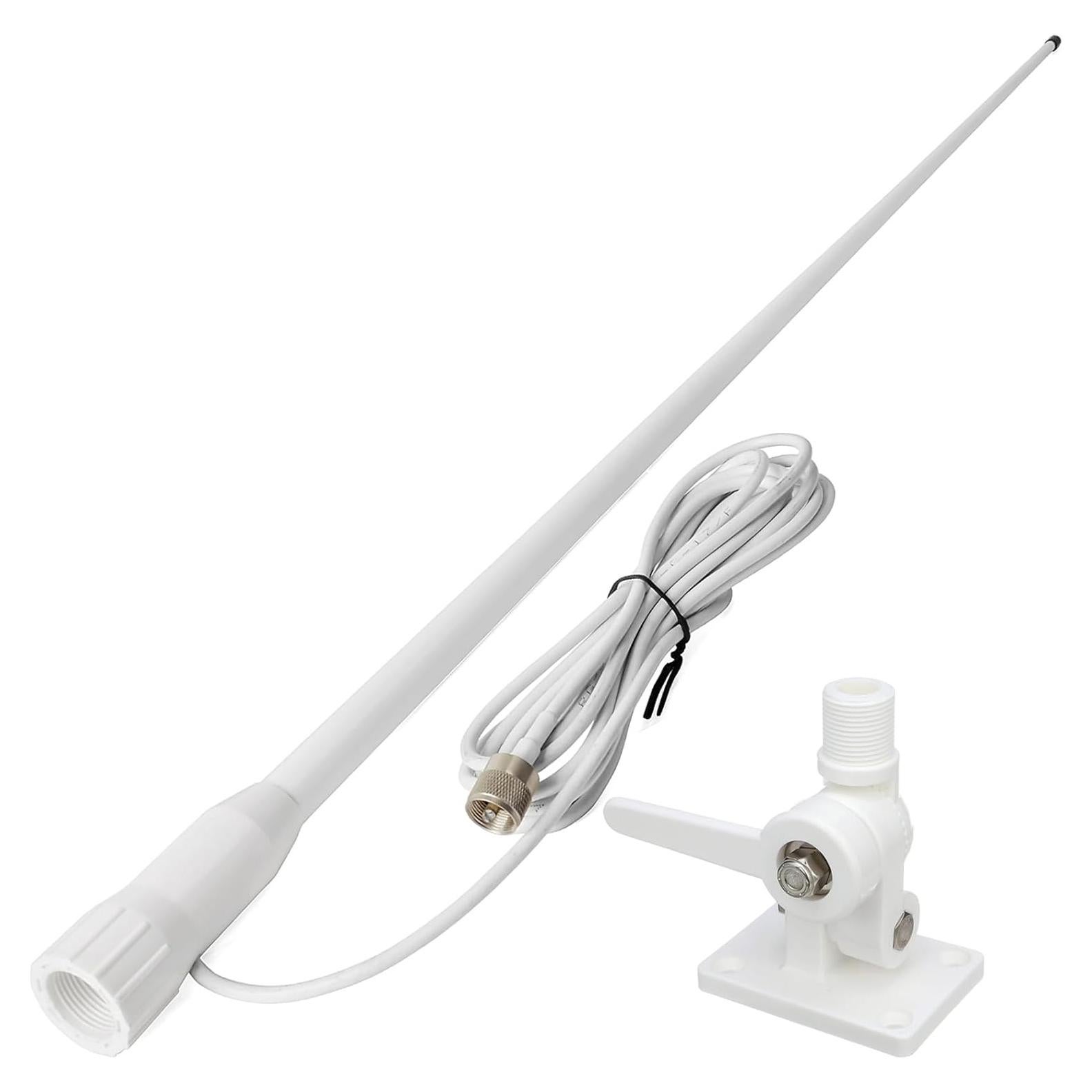 Antena Marina VHF HYS 3DBI 110cm Impermeable con Cable 7m