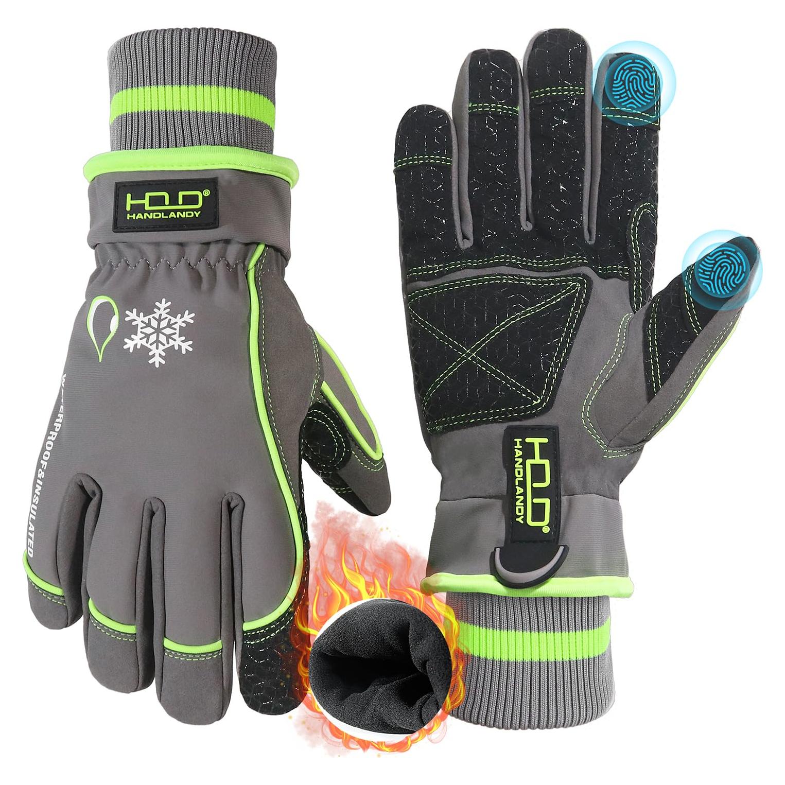 Guantes de Trabajo Impermeables Handlandy Térmicos 3M Verde