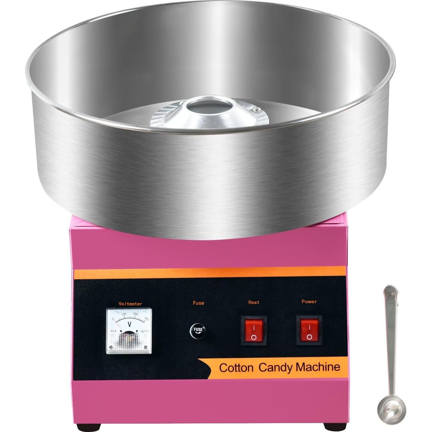 Máquina de Algodón de Azúcar AEYDJXMER Rosa 1000W 38.6cm