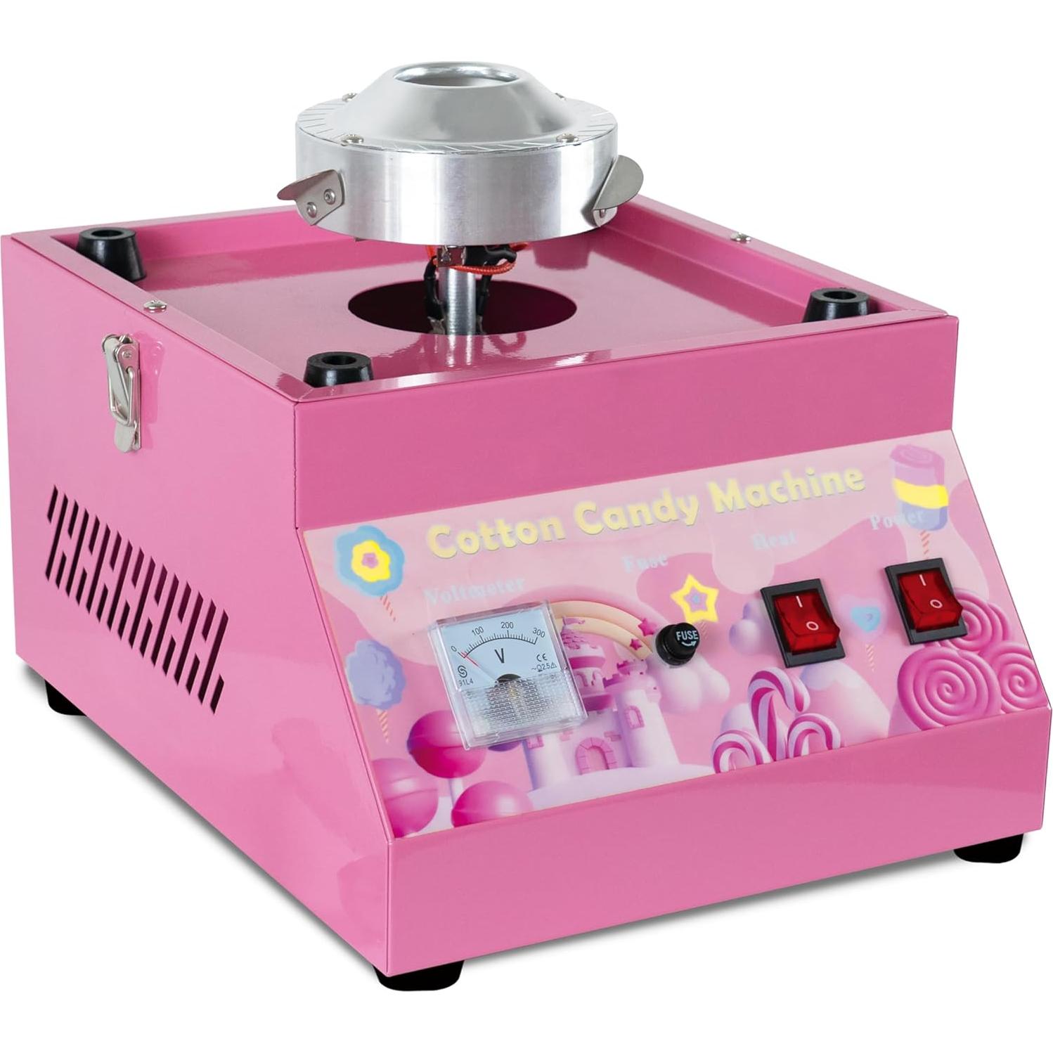 Máquina de Algodón de Azúcar Comercial 1000W Acero Inoxidable