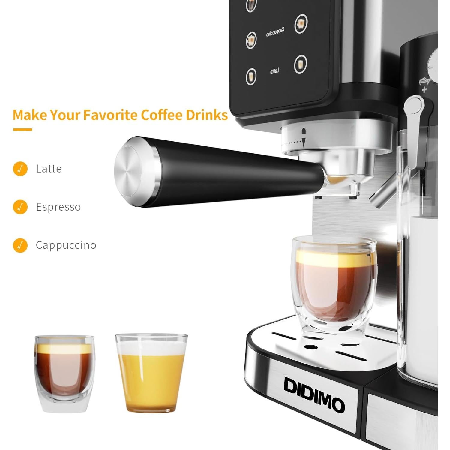 Máquina de Espresso DiDimo CM-BT 20 BAR con Espumador 1L