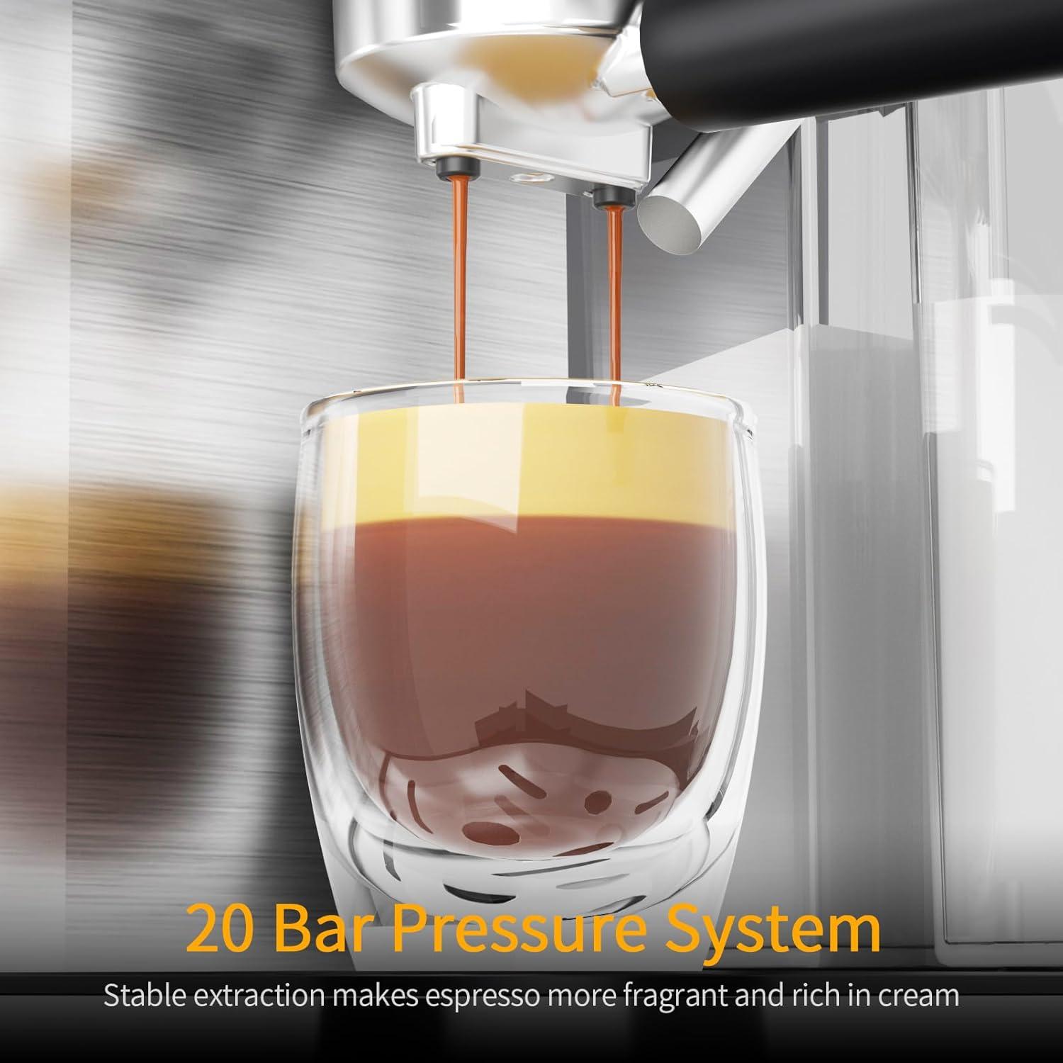 Máquina de Espresso DiDimo CM-BT 20 BAR con Espumador 1L