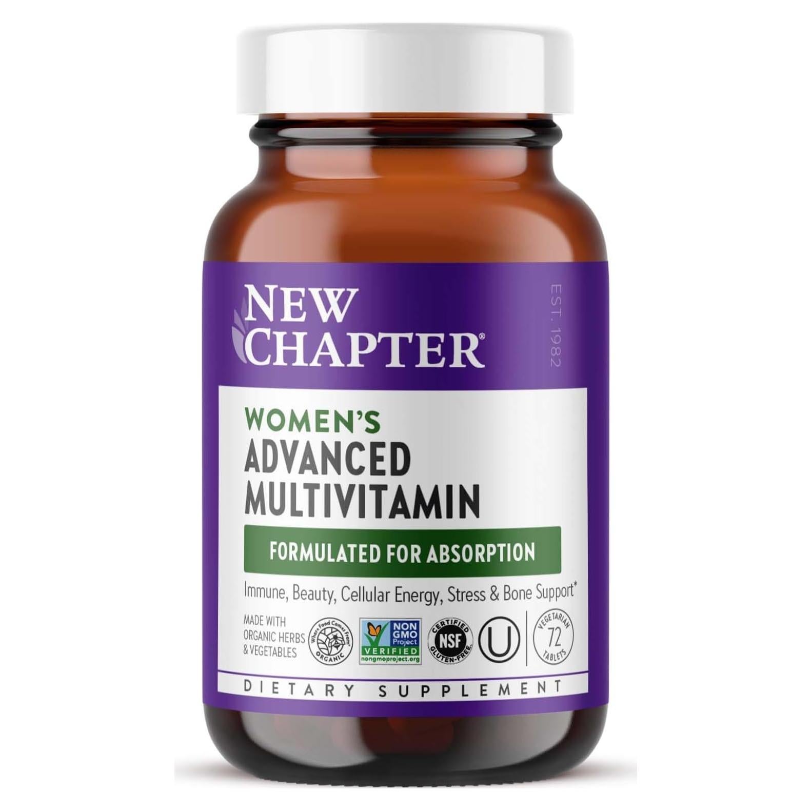 Multivitamina Avanzada para Mujeres New Chapter 72 Cápsulas
