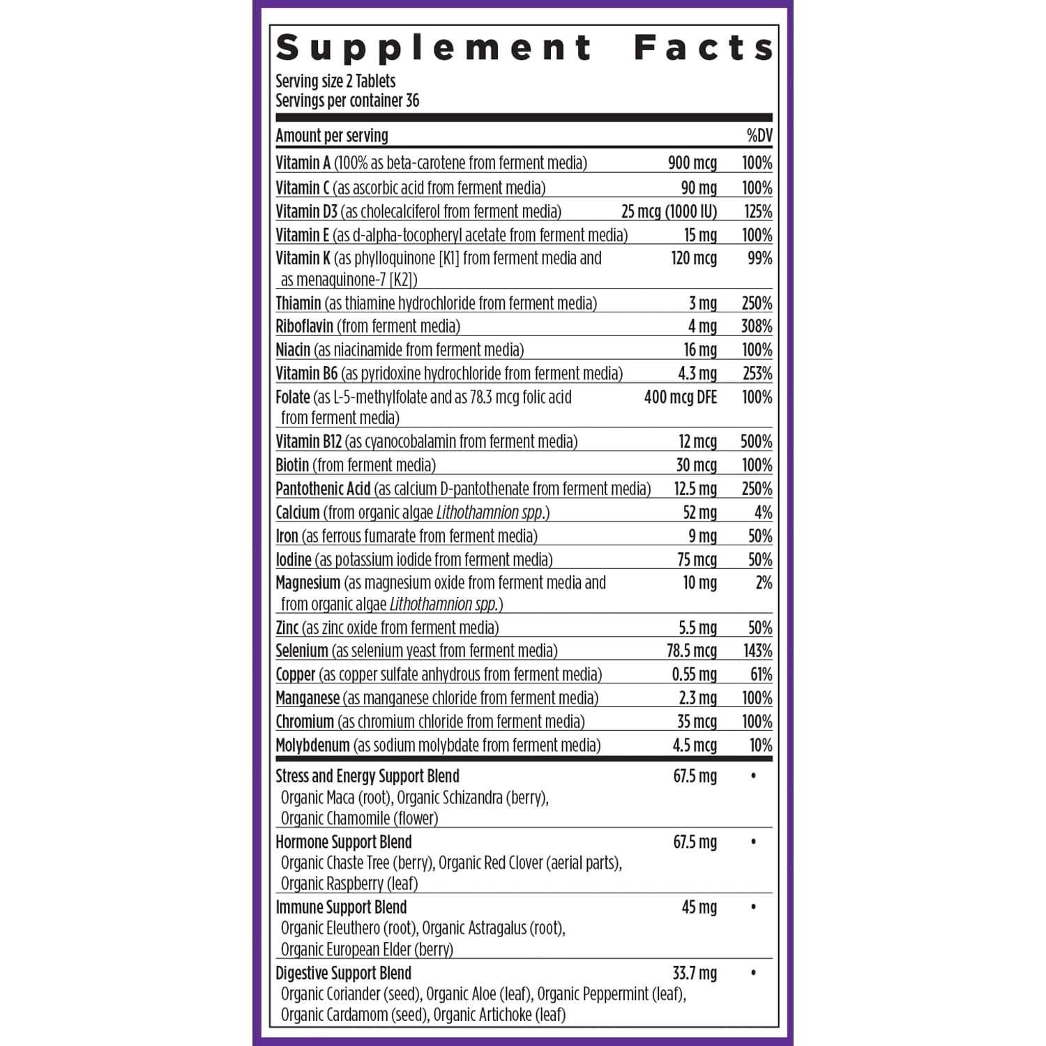 Multivitamina Avanzada para Mujeres New Chapter 72 Cápsulas