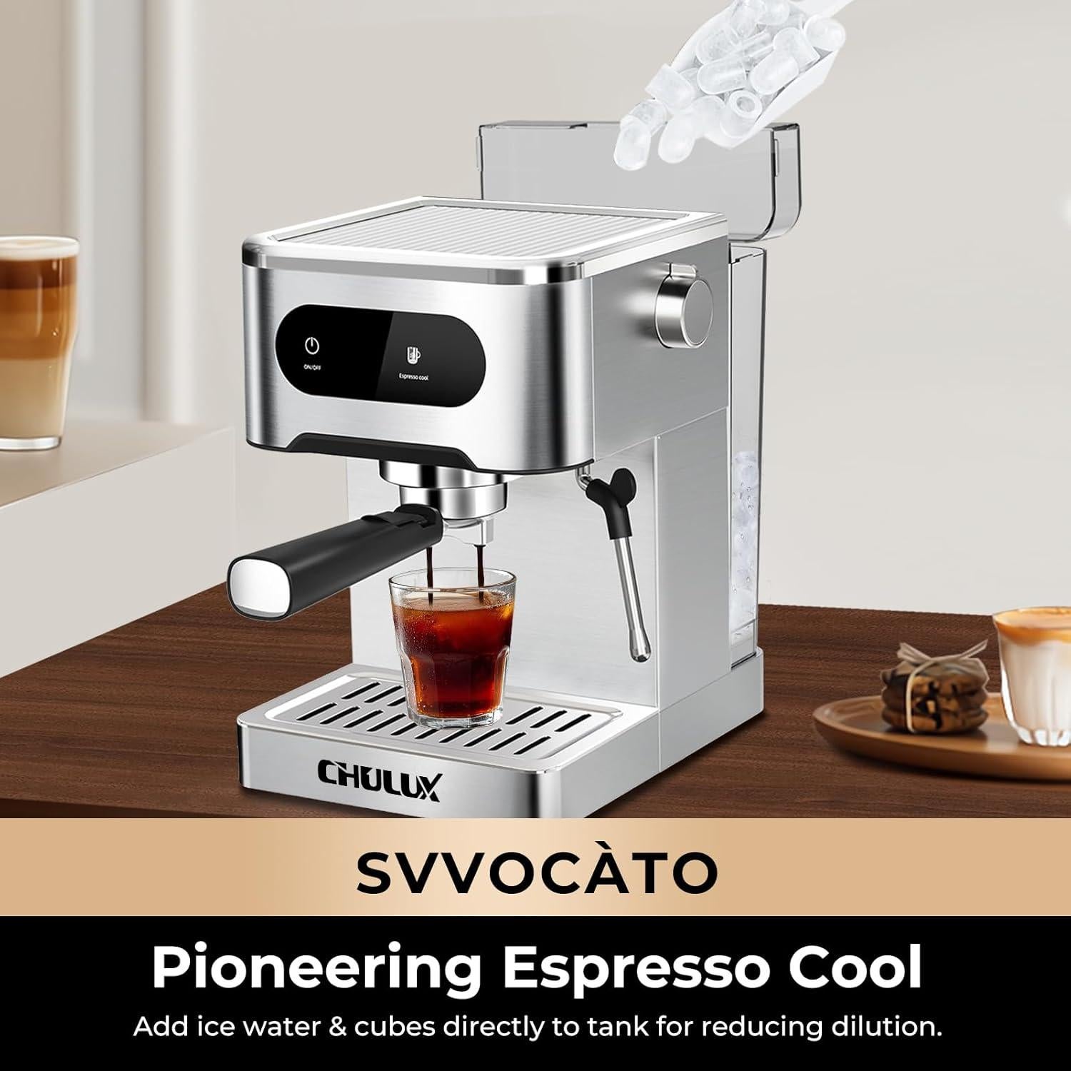 Máquina de Espresso Semiautomática CHULUX 20 Bar 1.48L