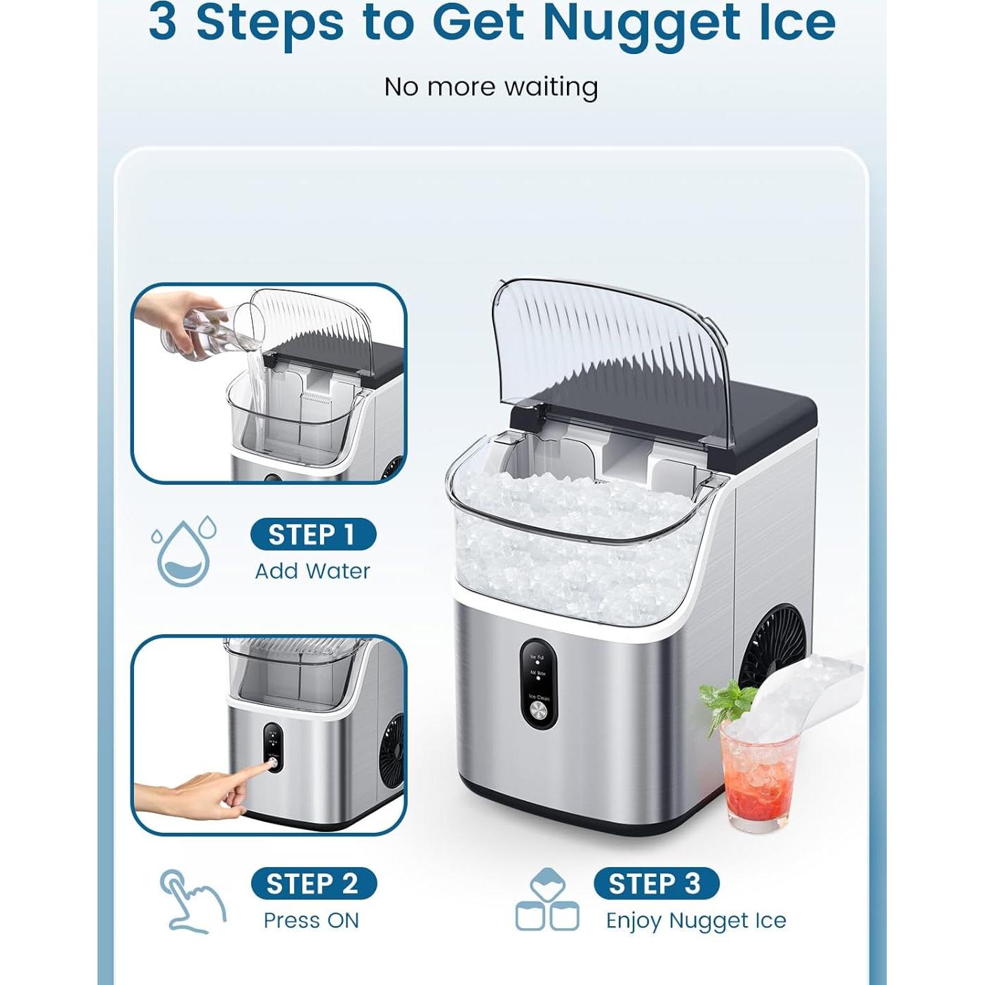 Máquina de Hielo Nugget COWSAR Z5815NB 15.42 kg/día