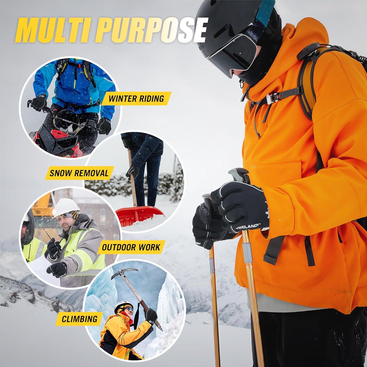 Guantes de Trabajo Impermeables Handlandy Térmicos 3M Negros