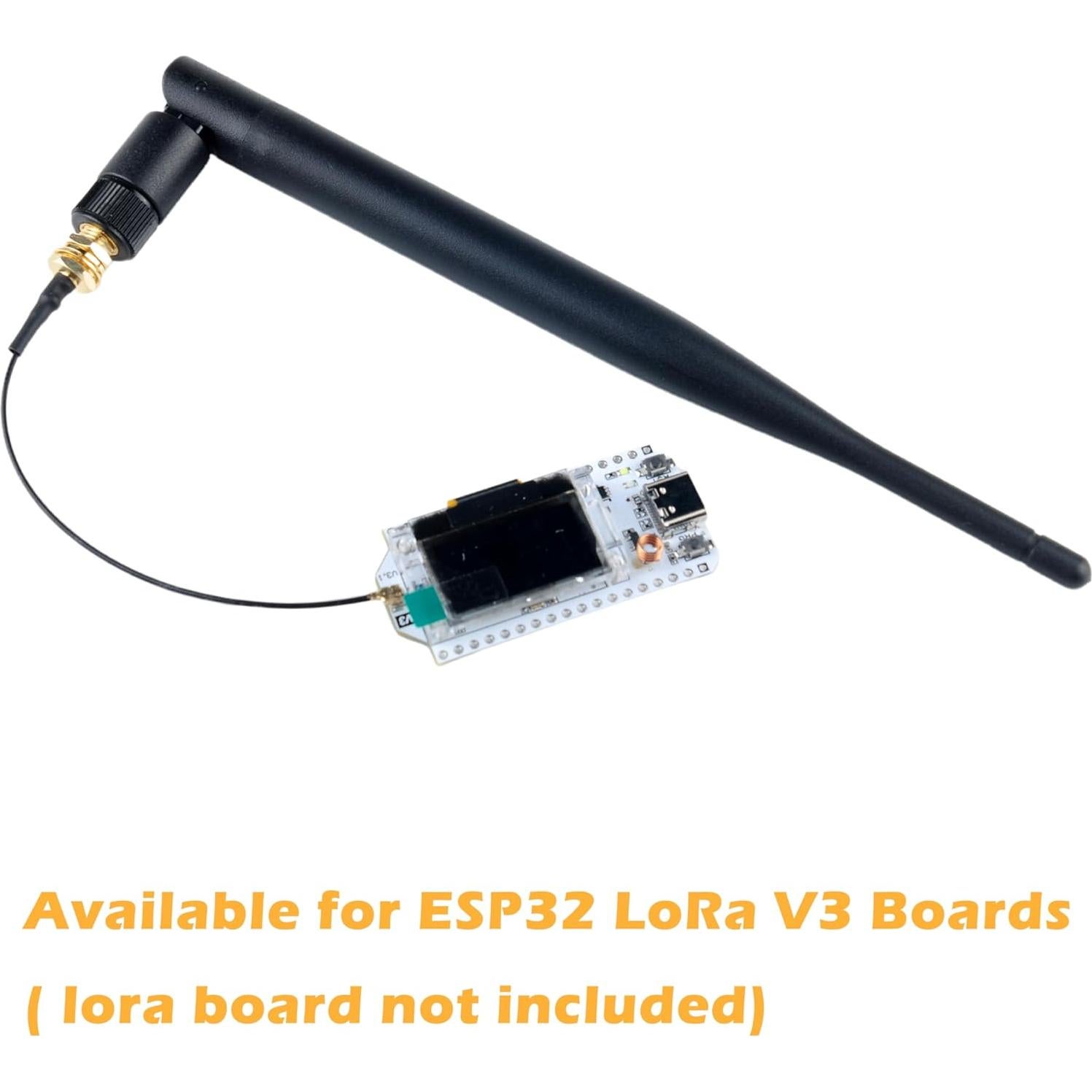 4 Antenas 915MHz 5dBi Omni-Direccional Wishiot + 4 Cables IPEX 10cm