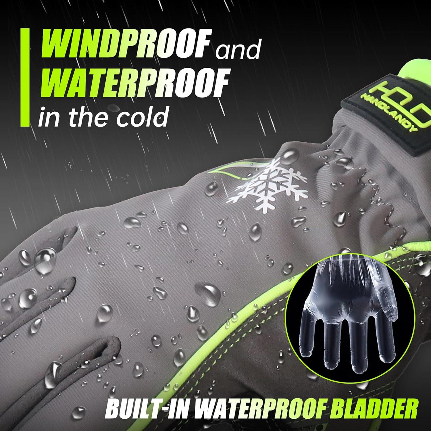 Guantes de Trabajo Impermeables Handlandy Térmicos XL Verde