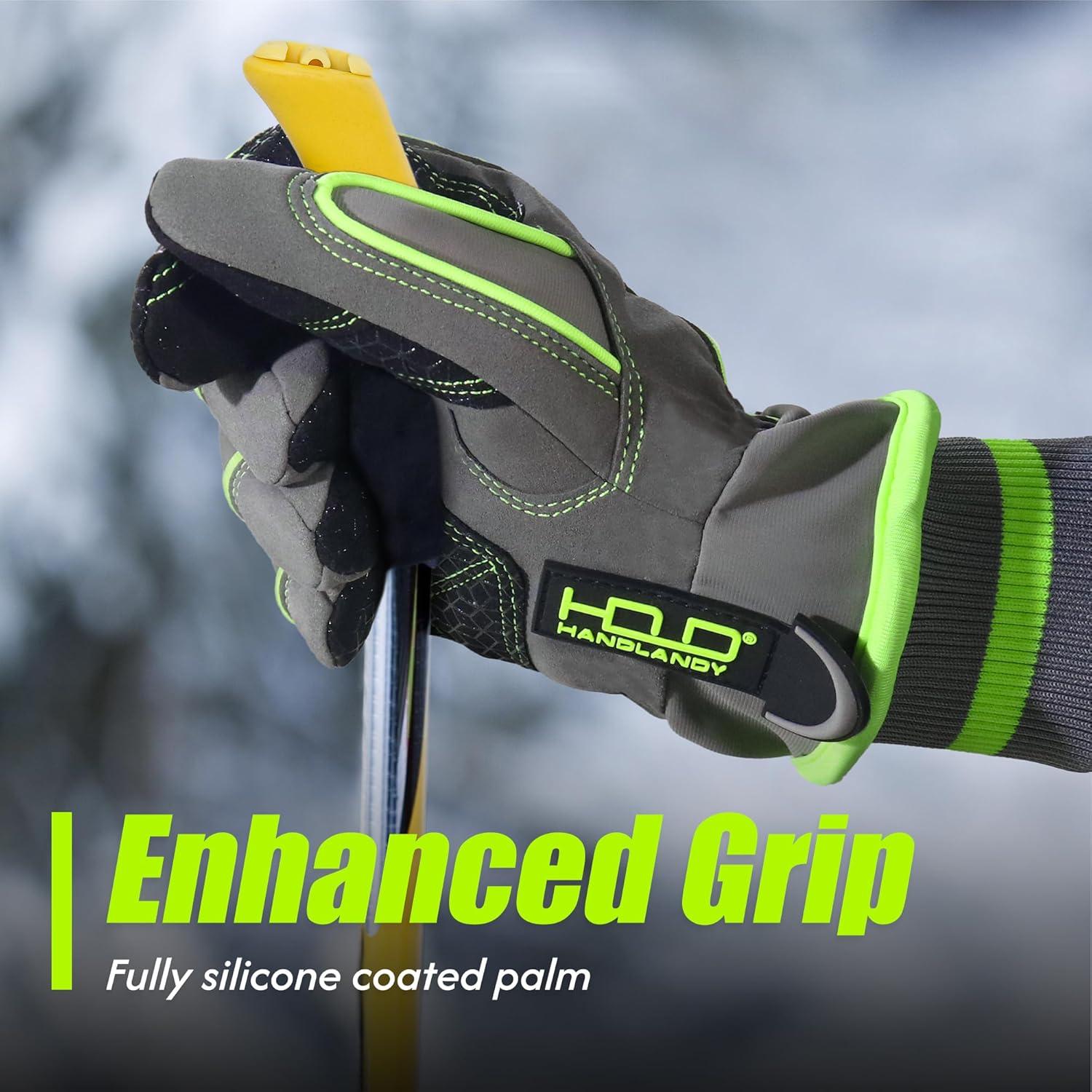 Guantes de Trabajo Impermeables Handlandy Térmicos XL Verde