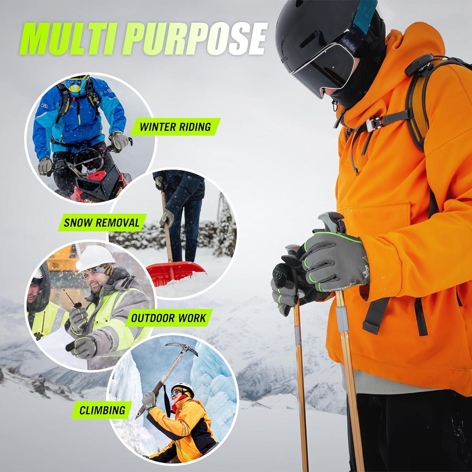 Guantes de Trabajo Impermeables Handlandy Térmicos XL Verde