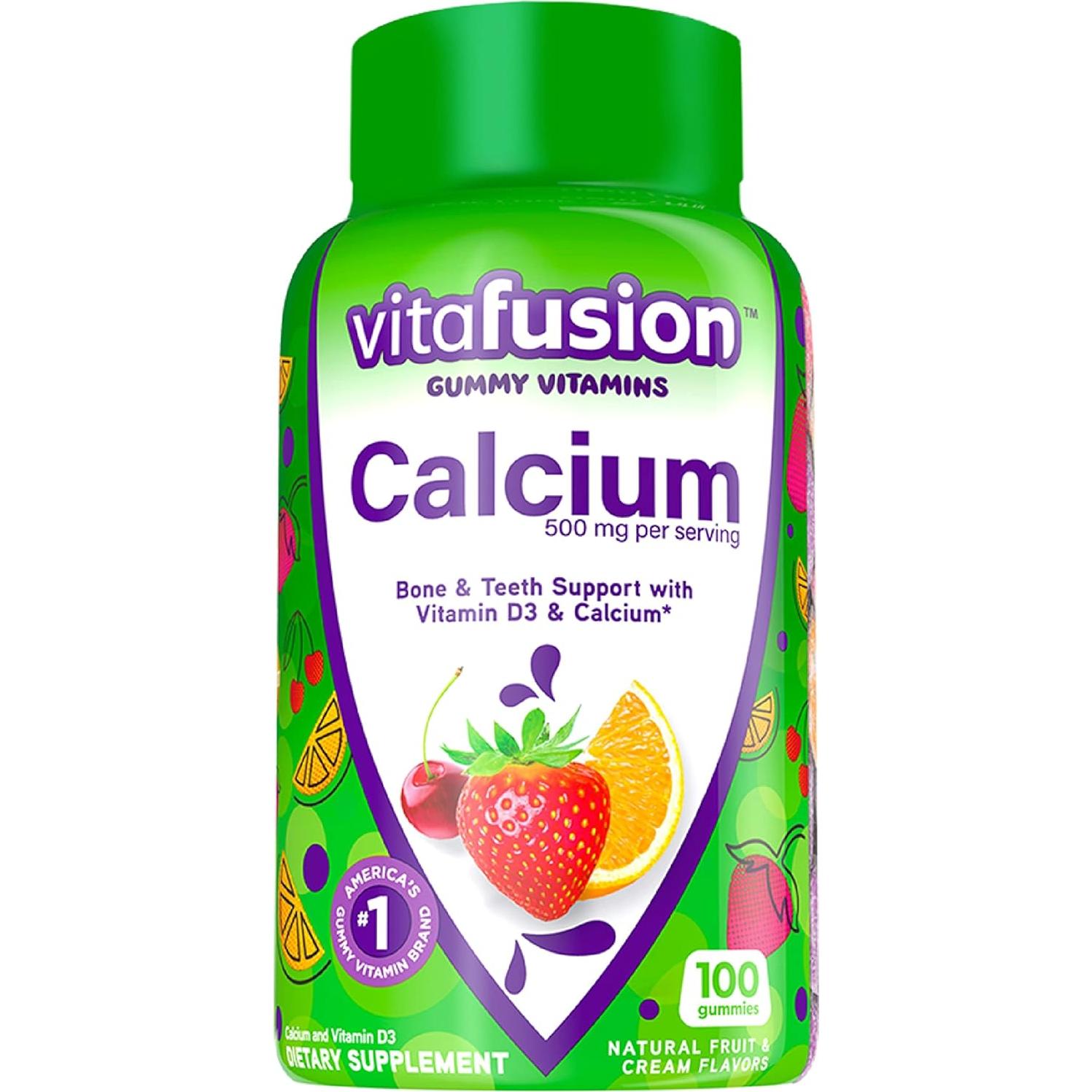 Vitafusion Gummy de Calcio y Vitamina D 100 Gomas Sabor Fruta