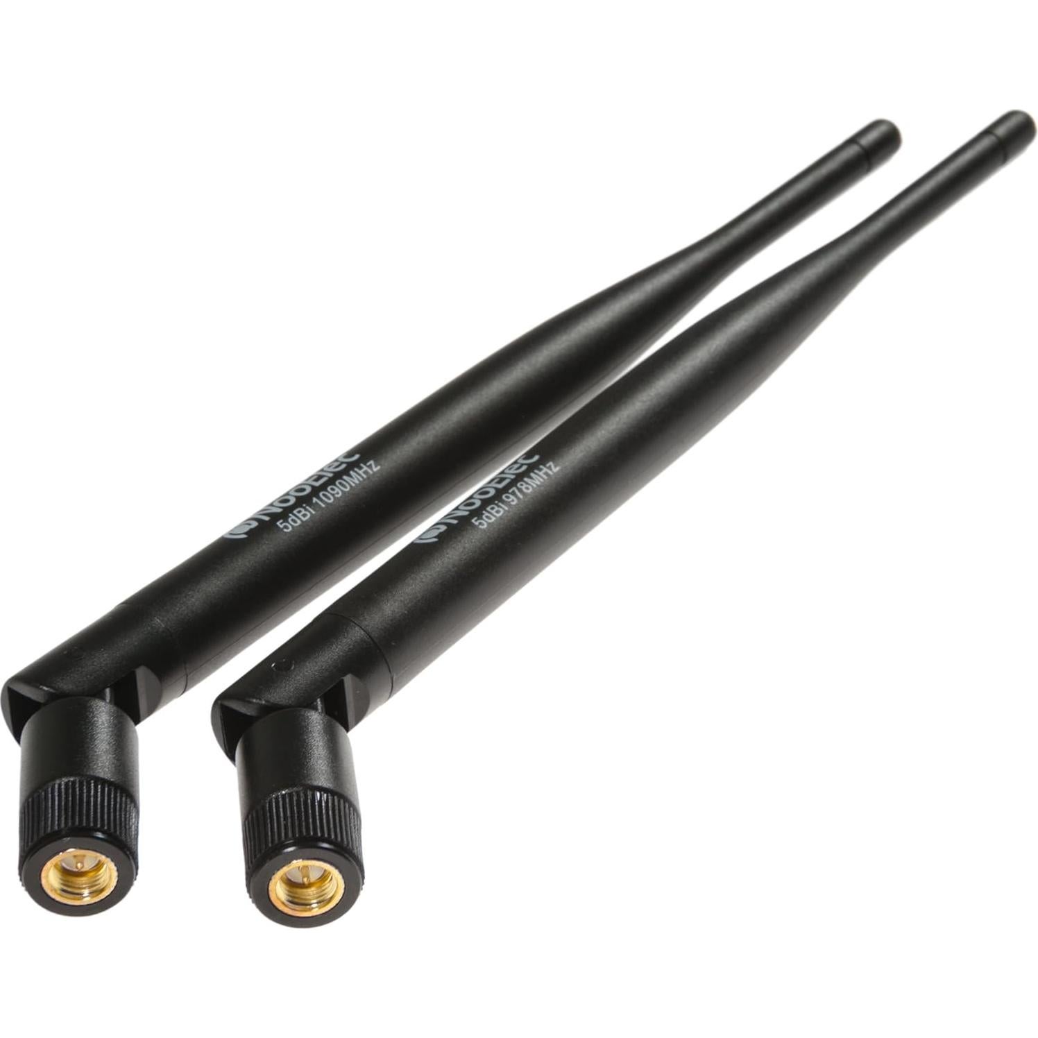 Antena NooElec ADS-B 5dBi 1090MHz y 978MHz con Cables SMA/MCX