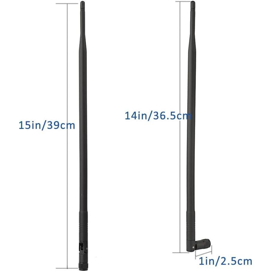 Antena 4G LTE Eightwood 9dBi RP-SMA Omni-Direccional Paquete de 2