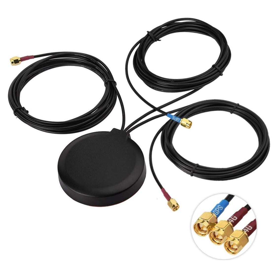 Antena MIMO 4G LTE y GPS Bingfu - Montaje Magnético 3m