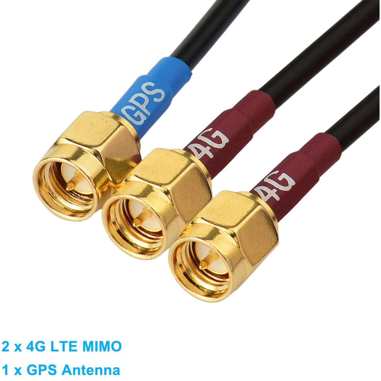 Antena MIMO 4G LTE y GPS Bingfu - Montaje Magnético 3m