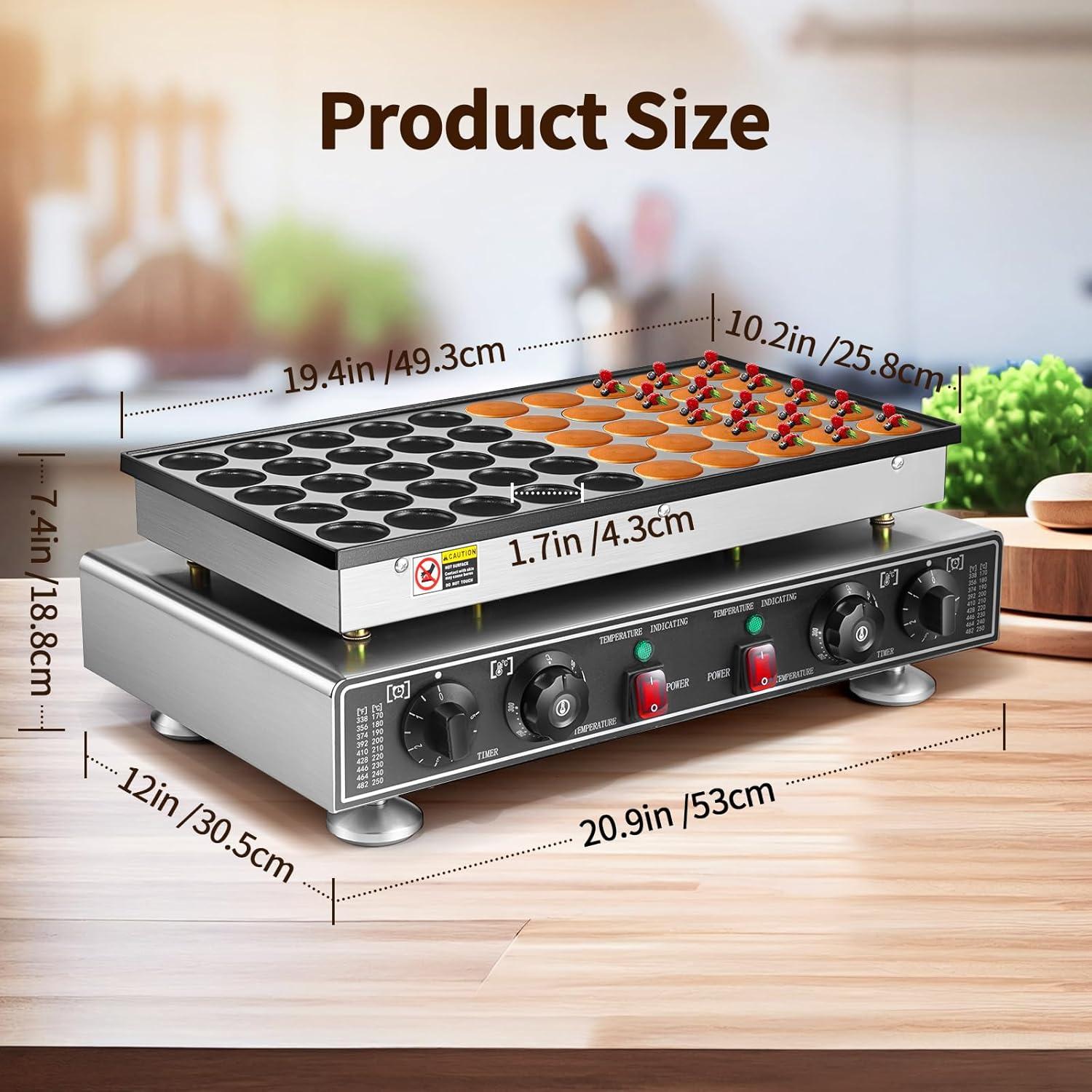 Horno Eléctrico de Mini Pancakes Leomru 1800W 50PCS