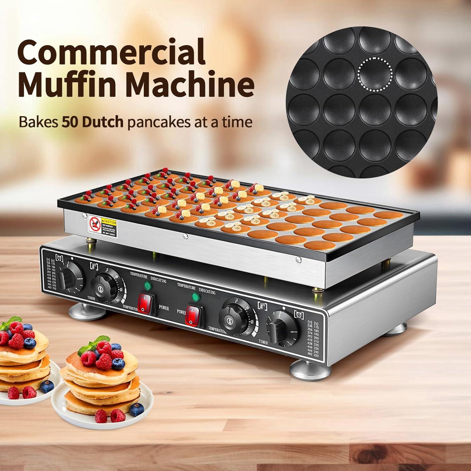 Horno Eléctrico de Mini Pancakes Leomru 1800W 50PCS