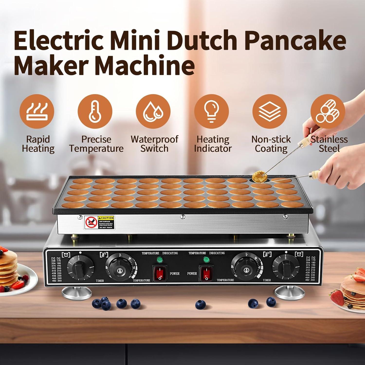 Horno Eléctrico de Mini Pancakes Leomru 1800W 50PCS