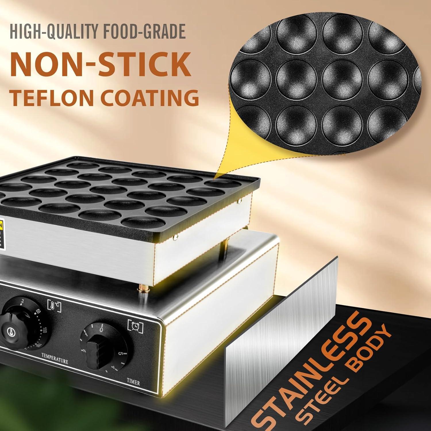 Mini Máquina de Pancakes GDDGHS 25PCS 950W Antiadherente